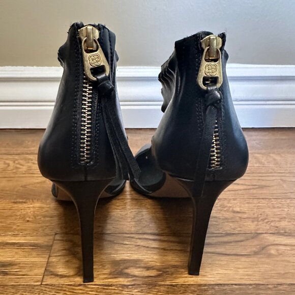 Elliott Lucca- Caterina Peekaboo Studs Heels, Black- Size 8 - Picture 8 of 12